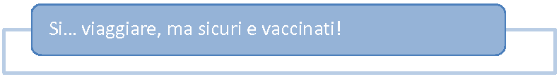 si... viaggiare, ma sicuri e vaccinati